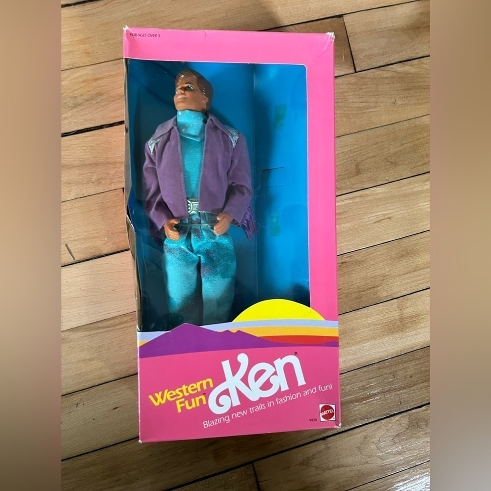 NIB Vintage 1989 Mattel Western Ken‎